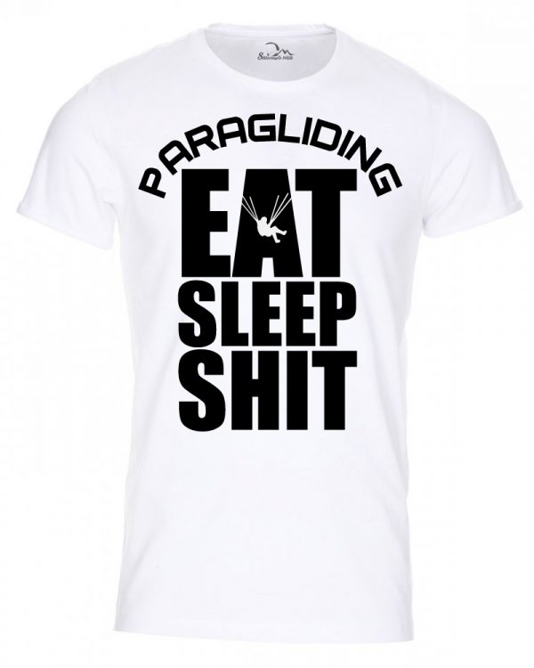 eat sleep shit paragliding férfi polo fehér eat sleep shit paragliding férfi polo fehér