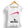 Just do it Siklóernyős Női Póló fehér neon pink