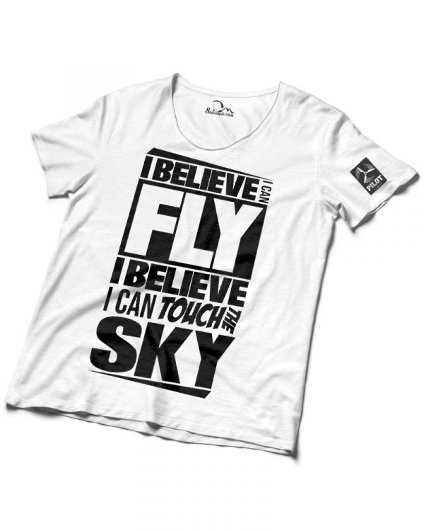I Believe I can Fly I Believe I can Touch the Sky férfi siklóernyős póló